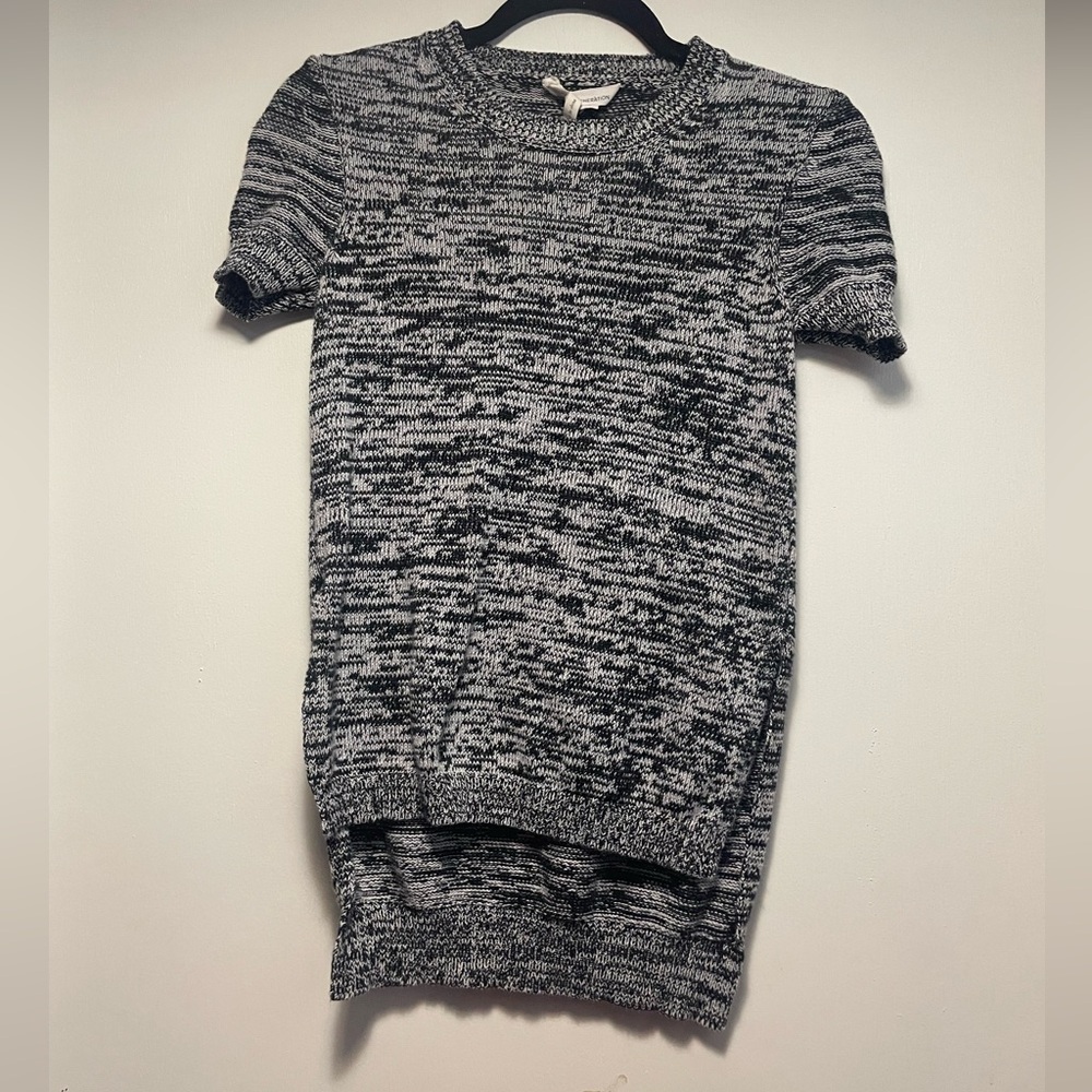 BCBGeneration Black and White Knit Sweater High Low